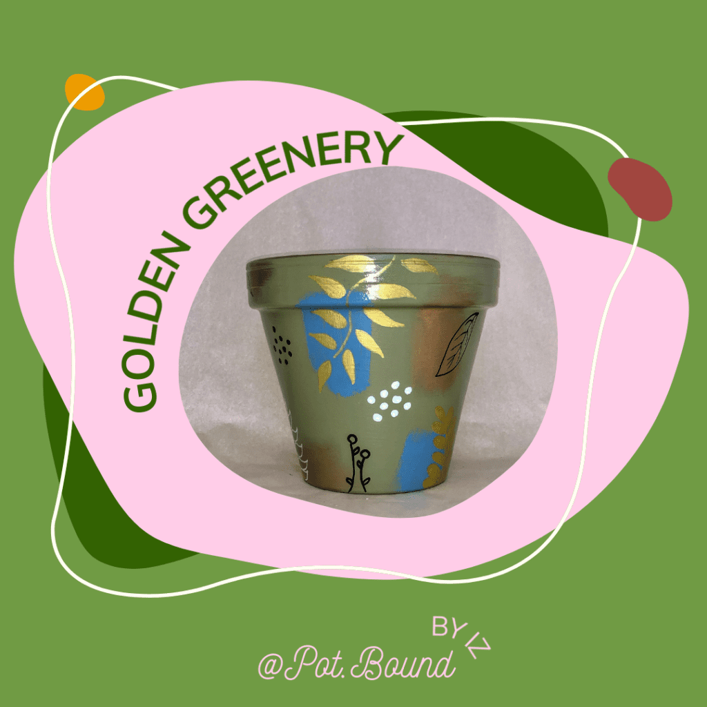 golden greenery pot by izzt durose