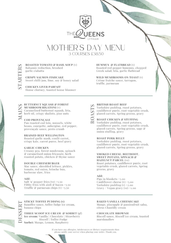 qUEENS lYTHAM mOTHERS dAY