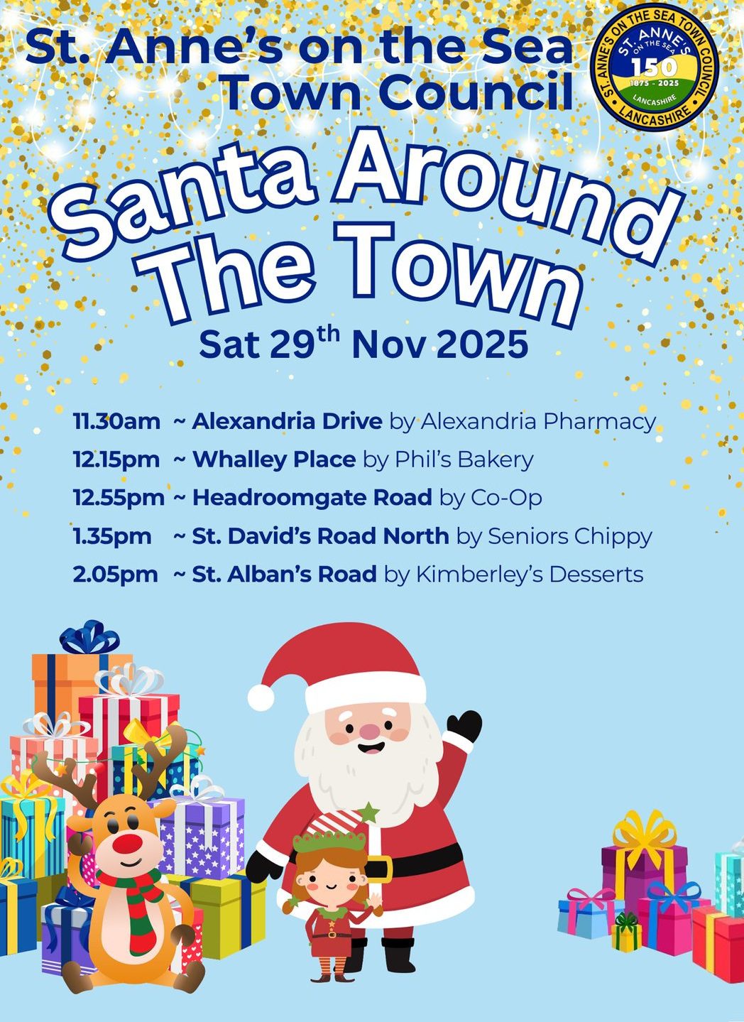 St Annes On Sea Xmas Lights Switch On Santa Route