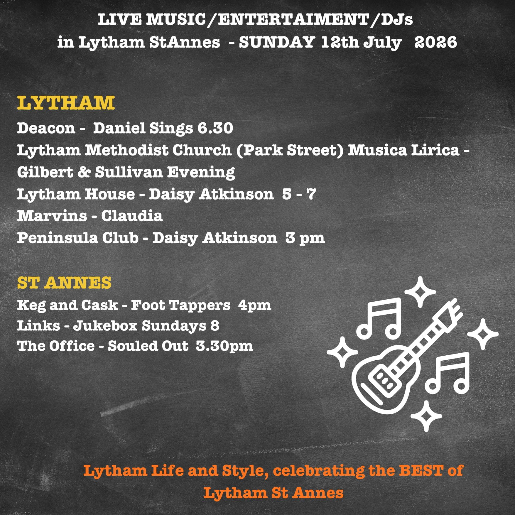 Sunday 12th July LIVE (1080 x 1080 px) (1)