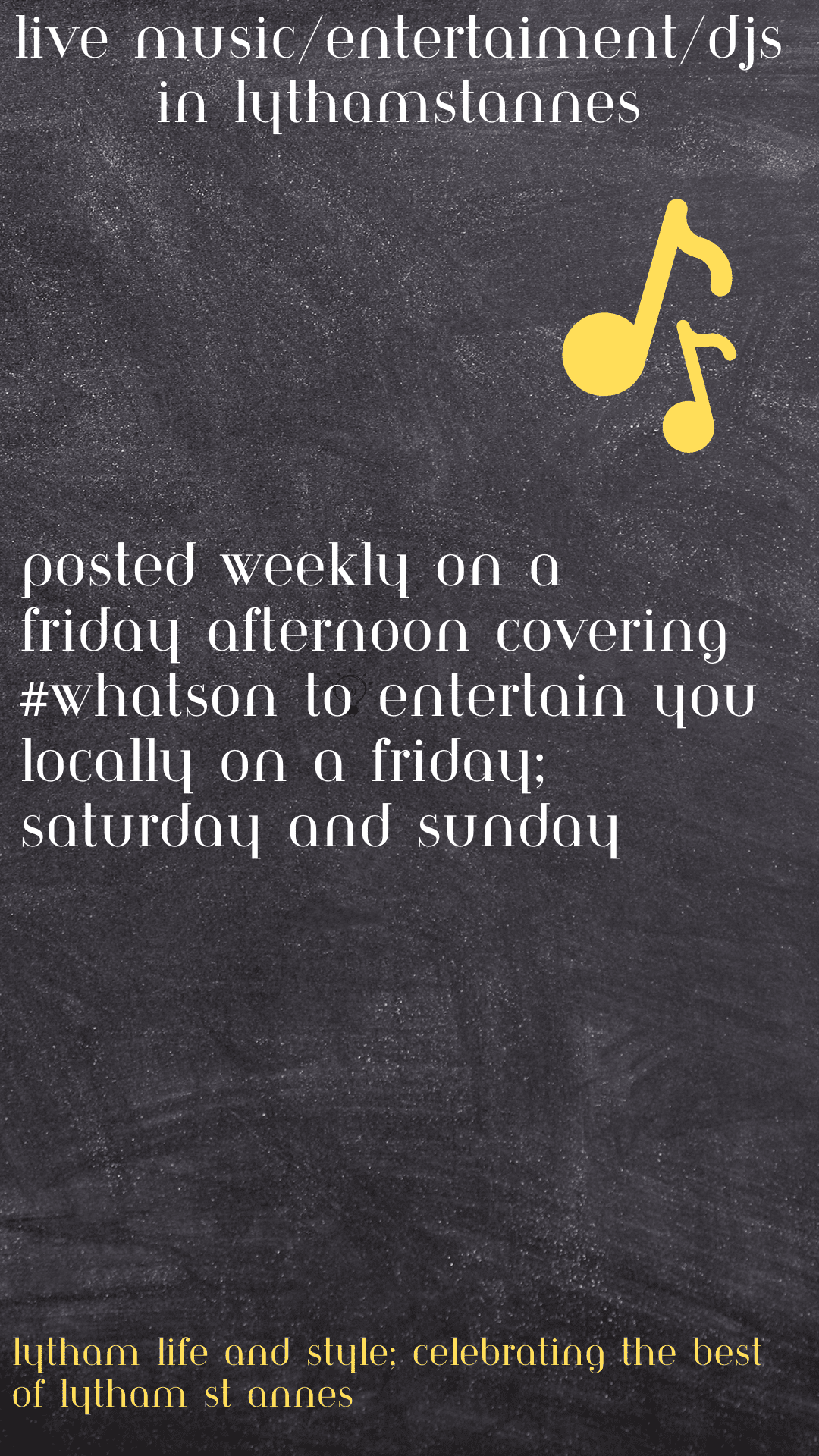 Weekly Entertainment Live Music in Lytham St Annes