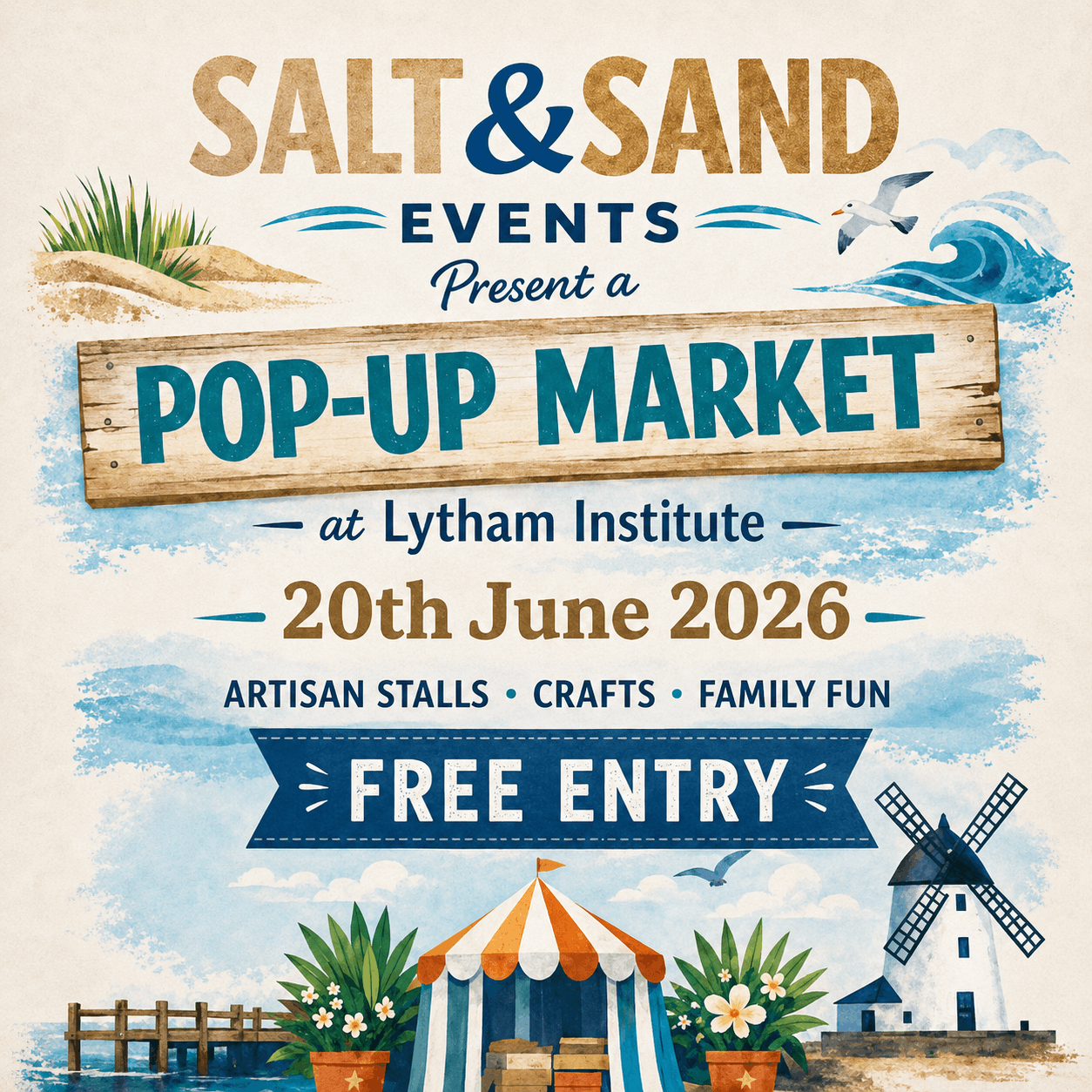 June 20th Salt and Sand pop up Market whats on in Lytham St Annes (1)