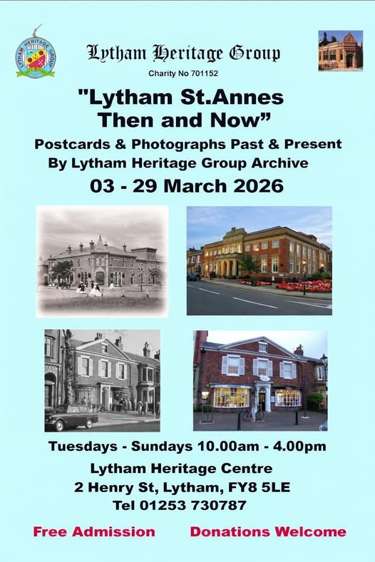 Lytham Heritage Postcards from the Past Exhibition March 2026 whatson in lytham stannes