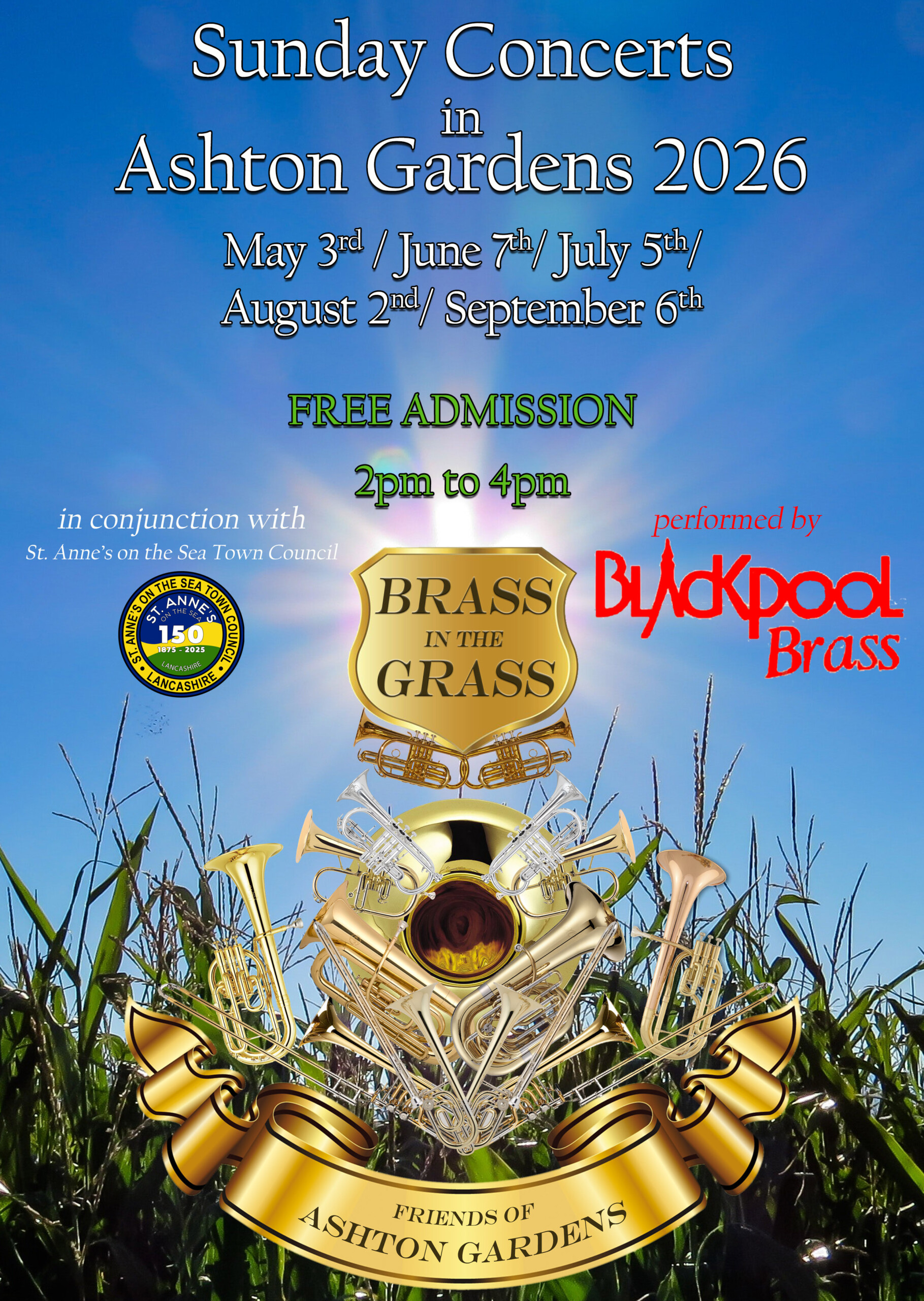 Whats On in lytham ST Annes Brass in the Grass Summer 2026 