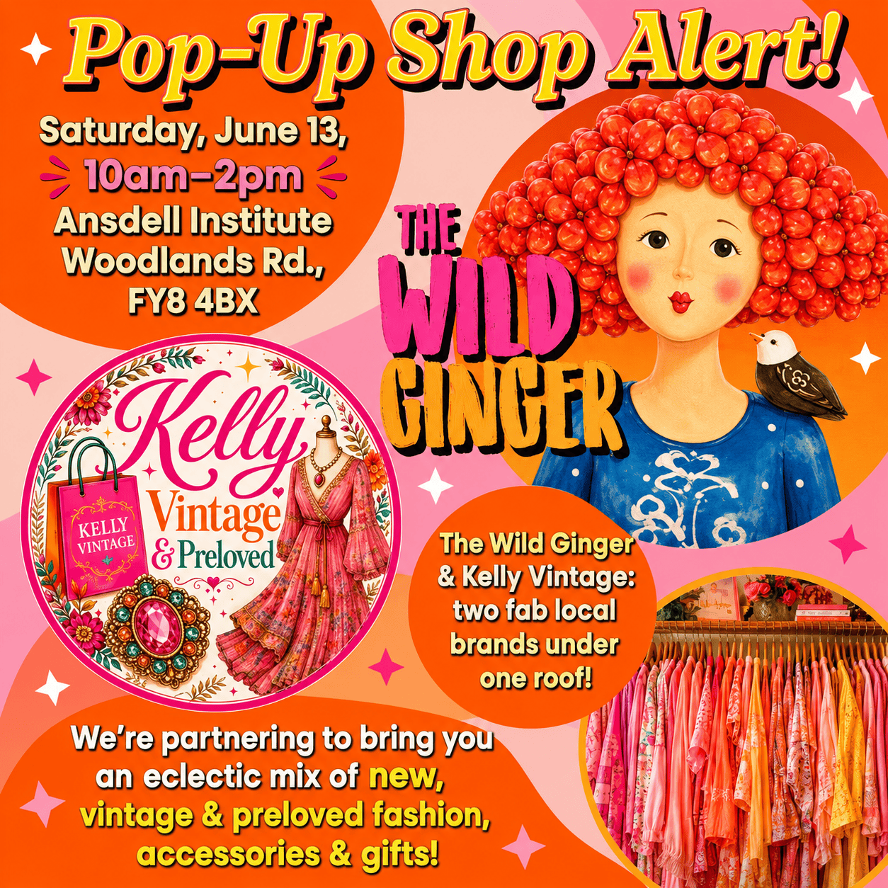 June 13 Wild Ginger Pop up Whats on in Lytham ST Annes today