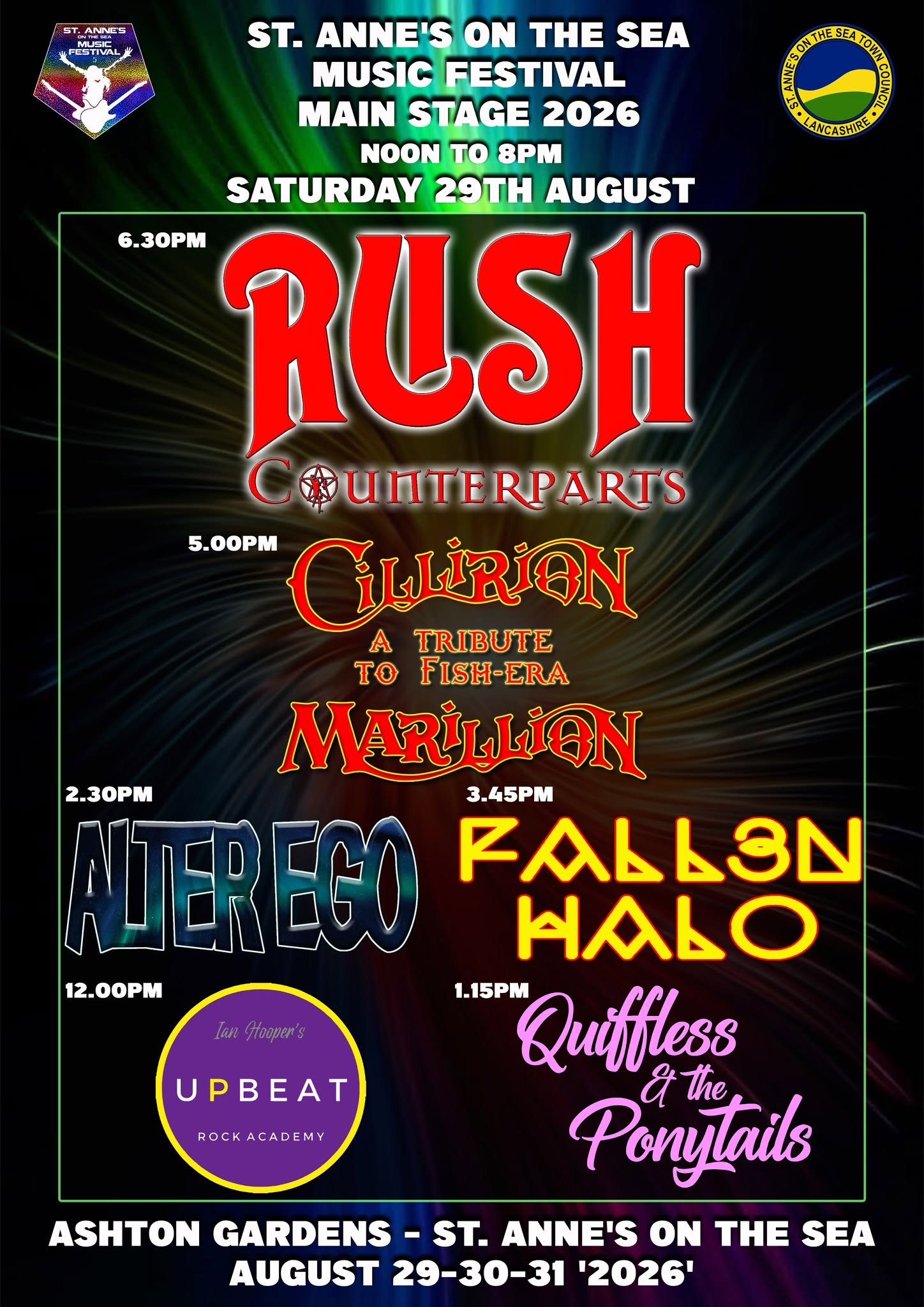 St Annes on Sea FREE Music Festival 2026 Saturday