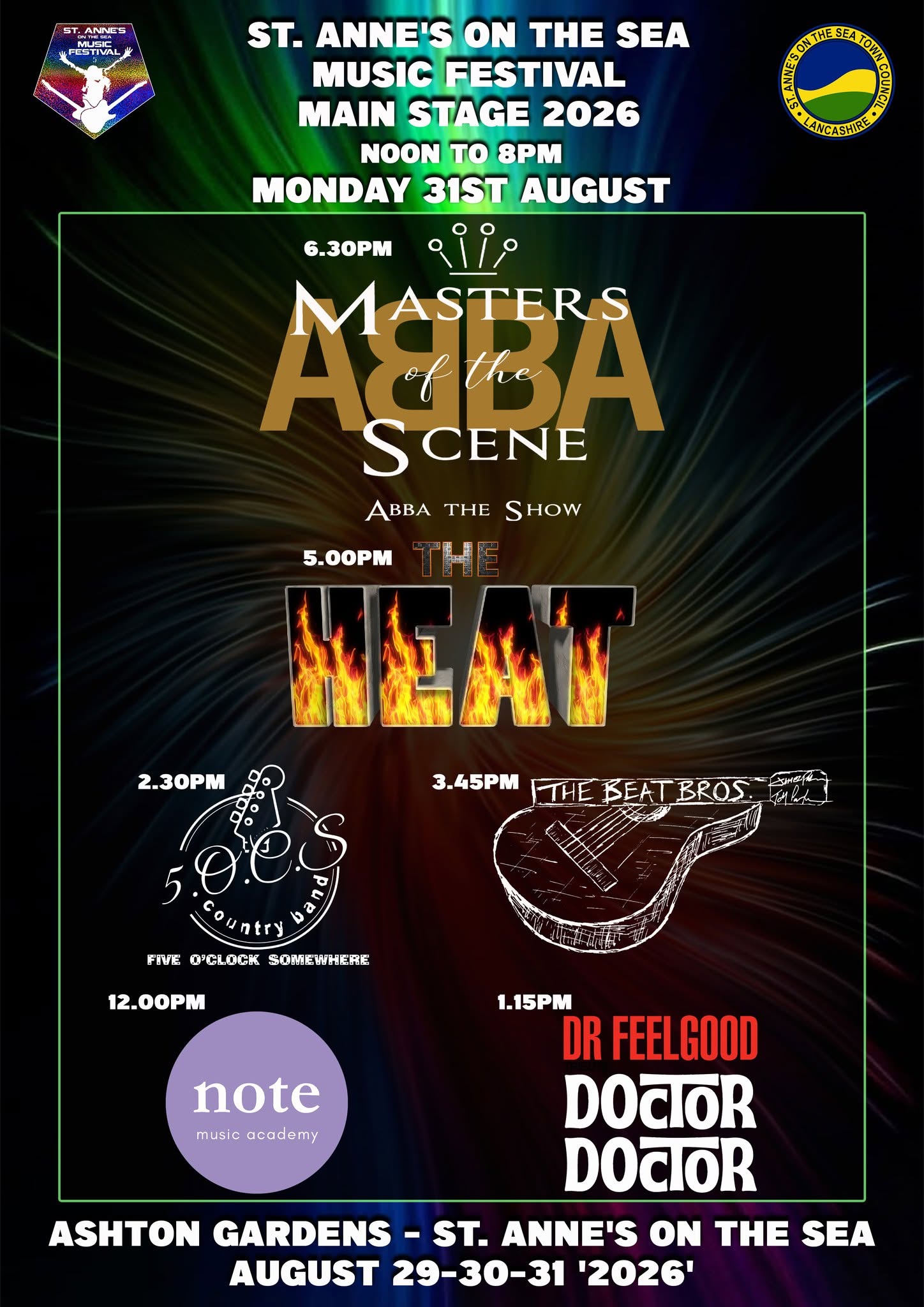 St Annes on Sea FREE Music Festival 2026 Monday