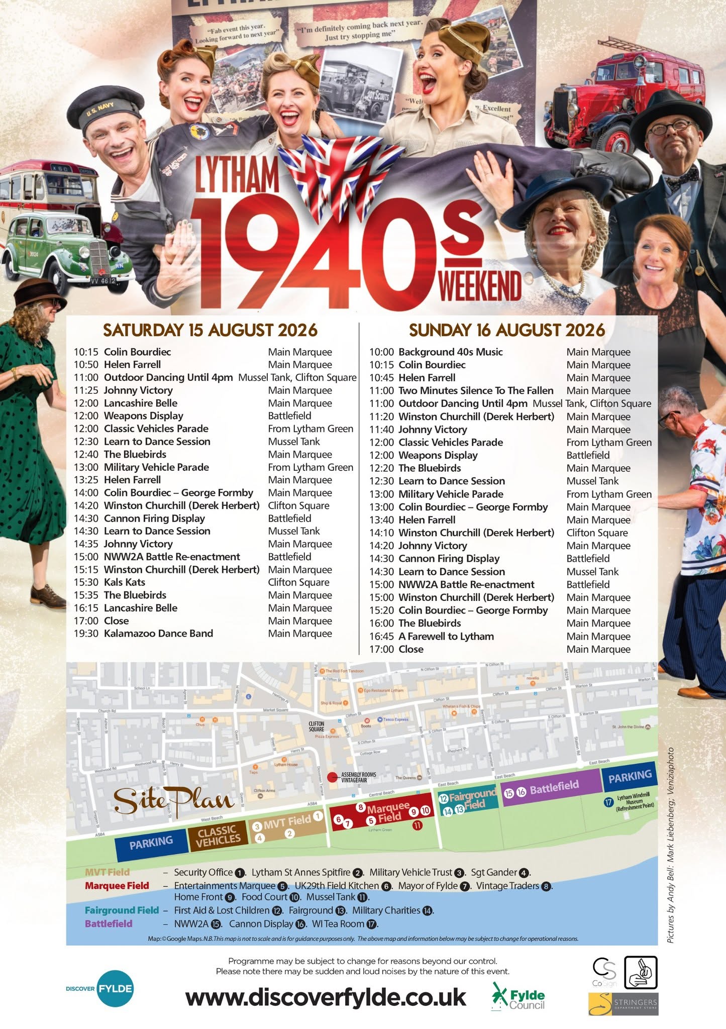 Lytham 1940's 2026 Schedule