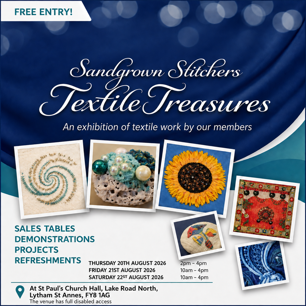 Sandgrown Stichers Aug 20th Exhibition