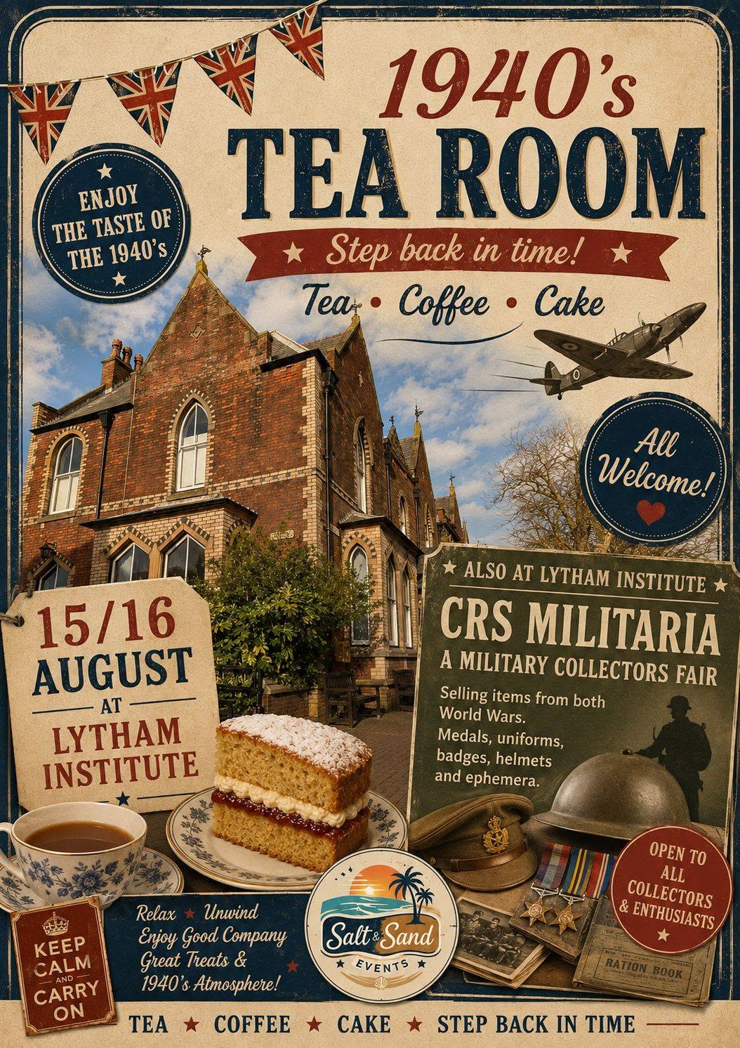 Tea Rooms at Lytham Institute 1940's Weekend 2026