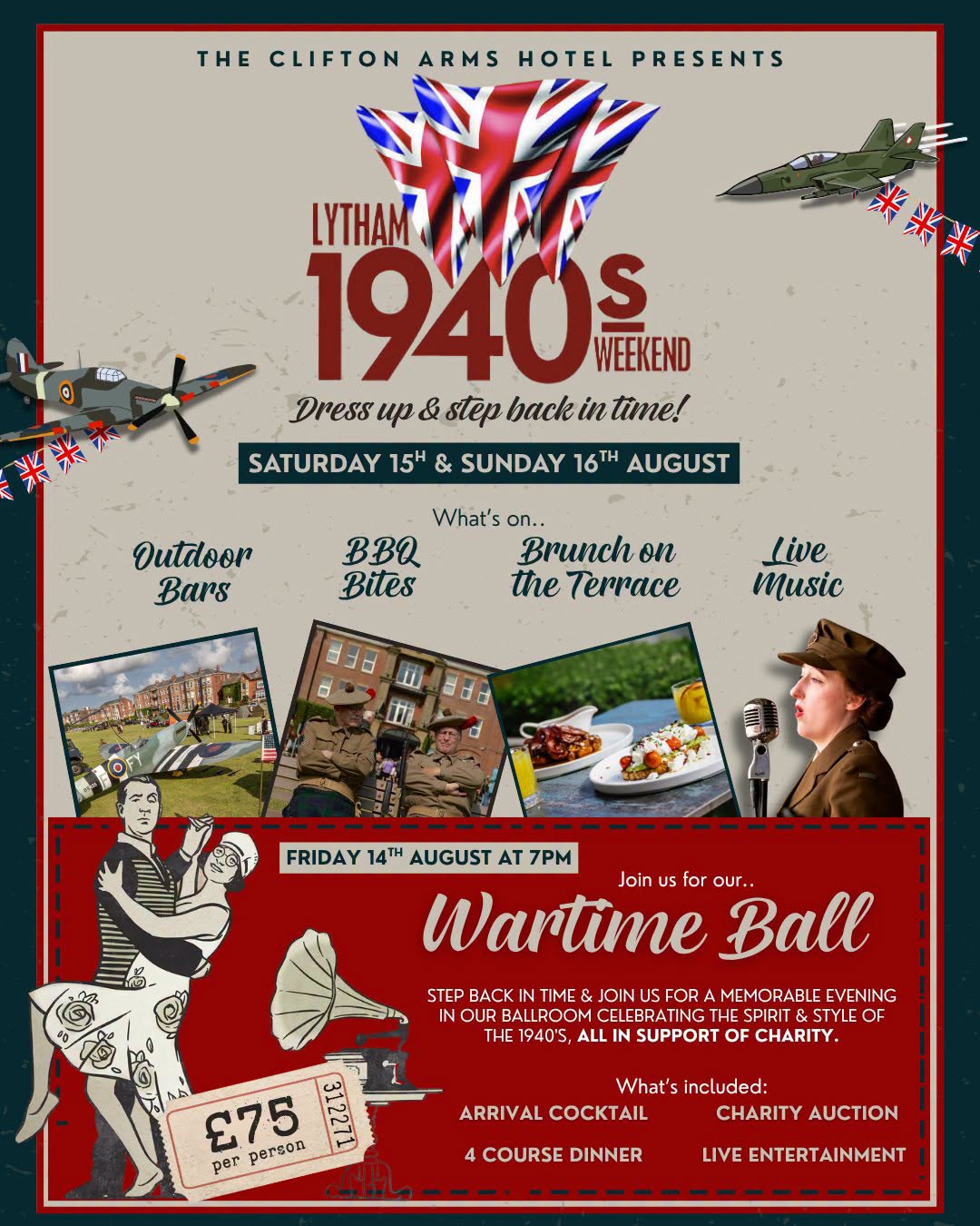 Wartime Ball at the Clifton Arms Lytham 1940 weekend