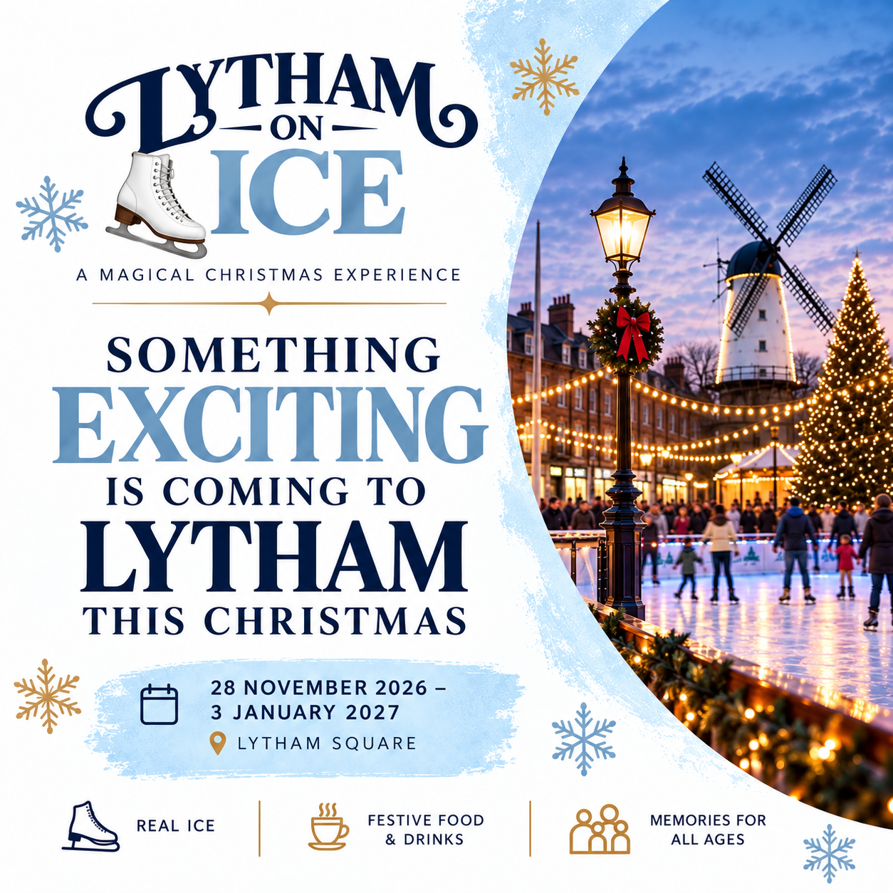 Lytham Ice Rink 28th Nov to 3rd Jan 2027 Whats On in Lytham St Annes at Christmas 2026