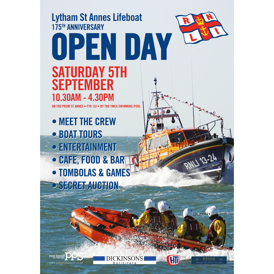 RNLI Open Day 2026 whatson in lytham St Annes EVents